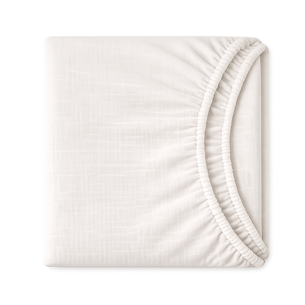 100% Italian Washed Linen White