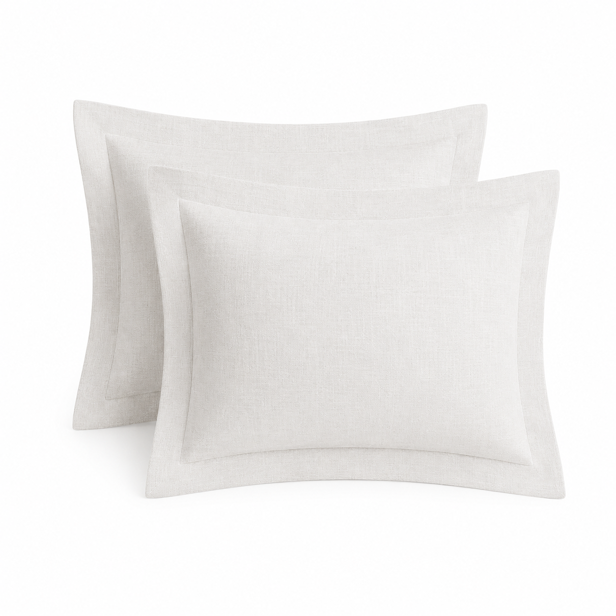 100% Italian Washed Linen White